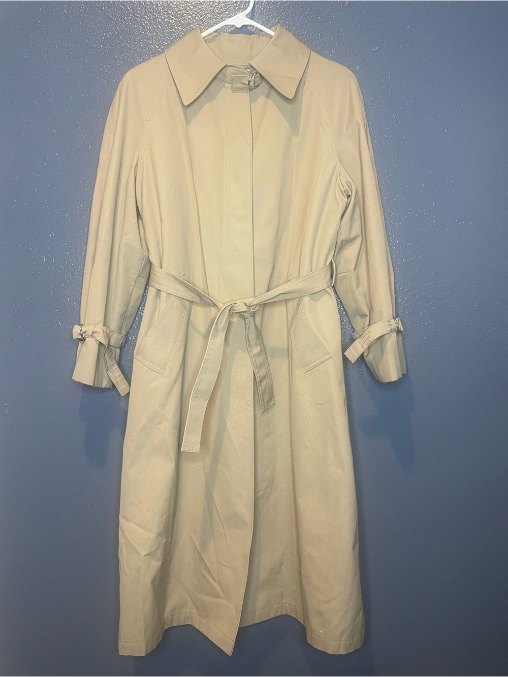 Vintage London Fog Maincoat Trench Coat 10 Petite belted zipper liner.
